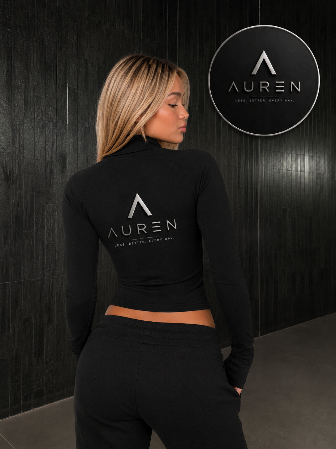 CHEVION Signature Long Sleeve Top - Black