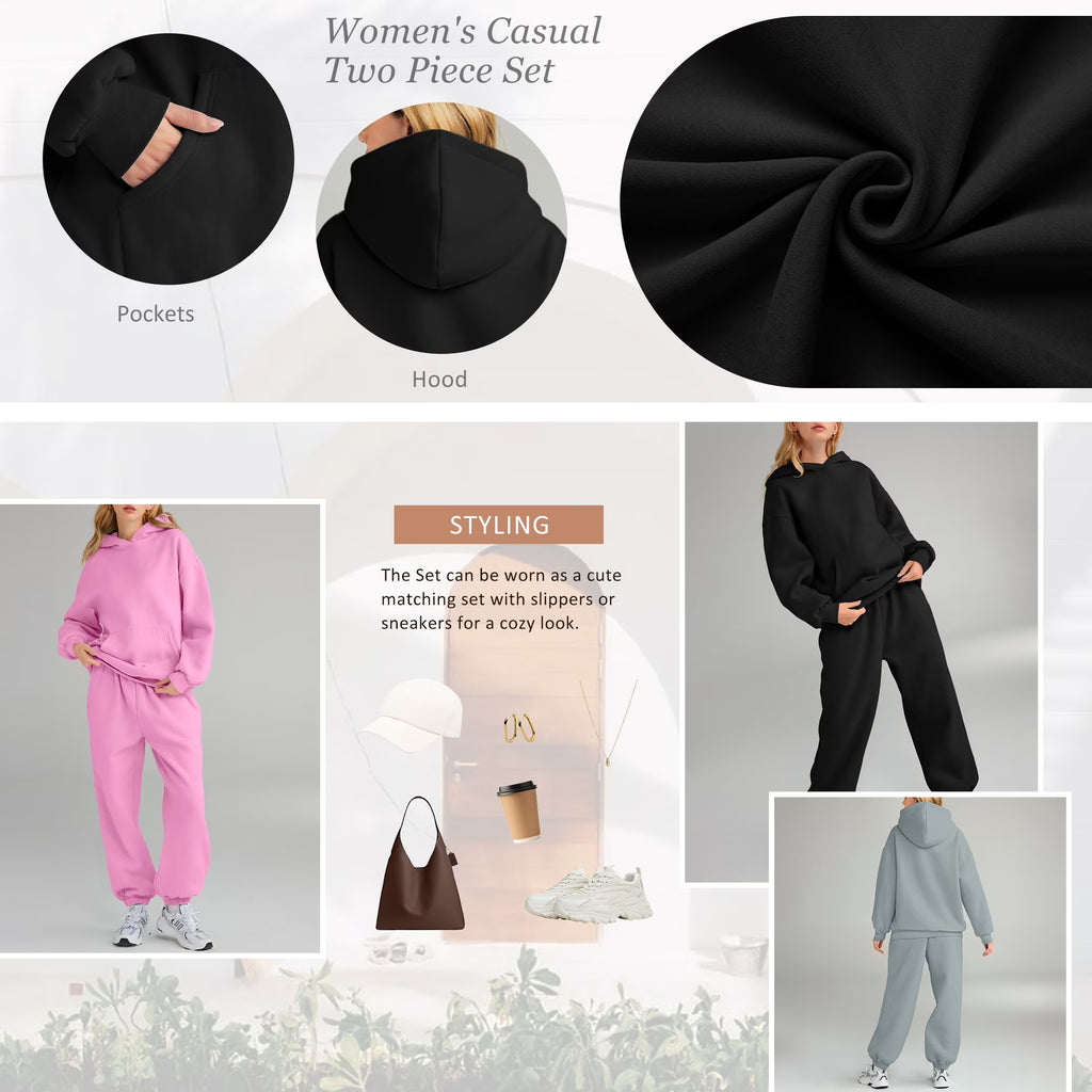 Lounge Sets for Women 2 Piece Sets Sweat Set Suits Sweatpants Womens Hoodies Outfits Clothes